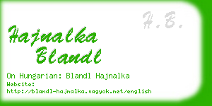 hajnalka blandl business card